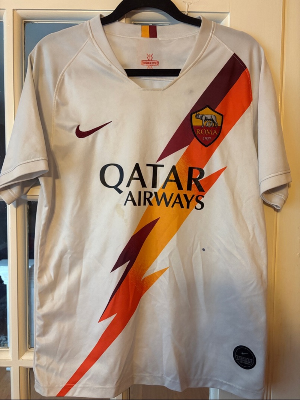 Nike AS Roma Men’s White & Orange Soccer Jersey